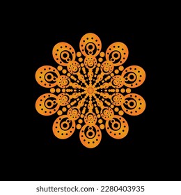 cool mandala vector in golden color.