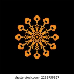 cool mandala vector in golden color.
