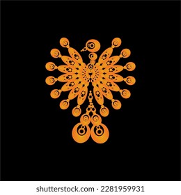cool mandala vector in golden color.