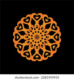 coole Mandala-Vektorgrafik in goldener Farbe.