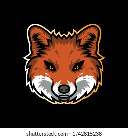 a cool mascot fox orange colour