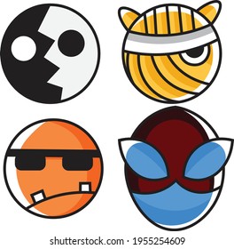 Cool mask logo illustration.