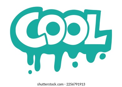 Cool melt text effect illustration for trendy design element