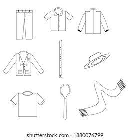 cool men's wear flat design