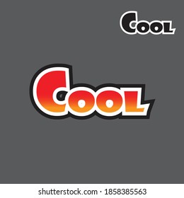 Cool message style in black outline Sticker set for banner, web, poster, cartoon text. Vector illustration, flat style, clip art