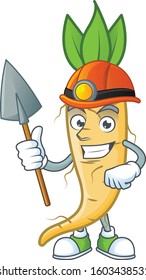 Cool Miner salsify cartoon character design style