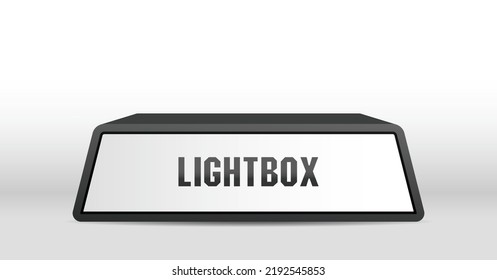 cool minimal black lightbox 3d illustration vector