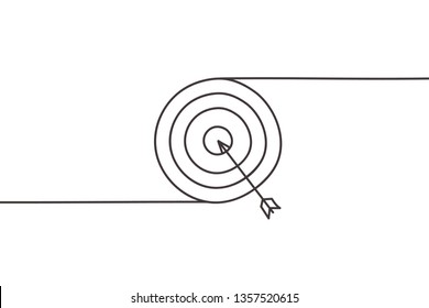 Cool minimal continuous line business motivation design vector