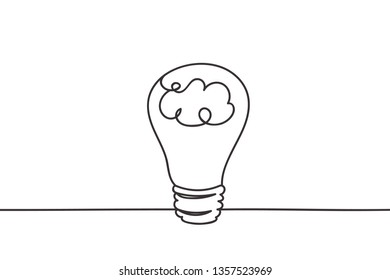 Cool minimal continuous line idea simbol design vector