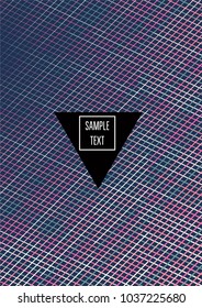 Cool Minimal Cover Design. Iridescent Retro Party, Ads, Music Poster Background. Vector Female Gift Card, Corporate Identity Template. Contrast Magazine, Journal, Paper Minimal Trendy Cover Design.