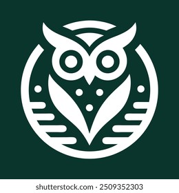 A cool minimal elegant owl logo design vectors 