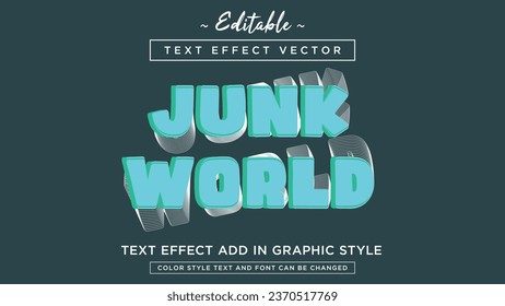 Cool and minimal fully editable text effect style