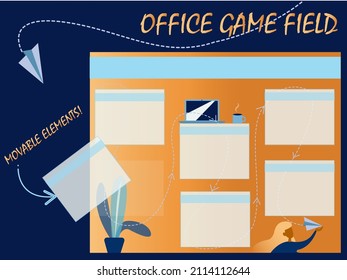 Cool and minimalistic game field for office workers and business games, and it can be used as planner or note. All elements are isolated and movable. Download and have fun!