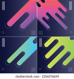 Cool and Modern Abstract Gradient Shape Designs