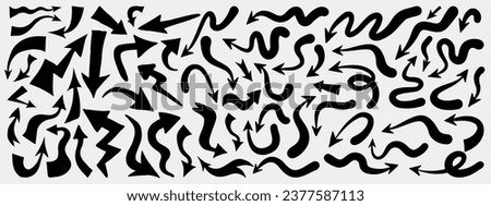 Cool Modern Arrows Icons Set Vector Design Elements. Pointer Direction Signs.