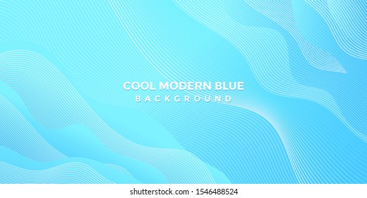 Cool Modern Blue Background Lines Banner For Web