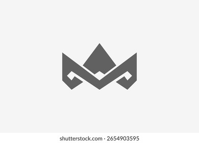 Cool modern bold crown logo 