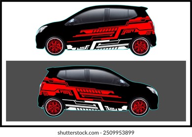 cool modern car wrap vector design with unique line pattern