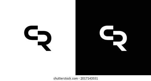cool and modern CR initials logo 