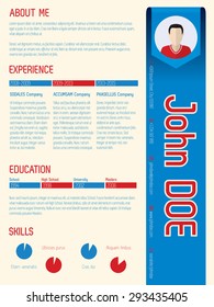 Cool modern curriculum vitae template design with arrow ribbon
