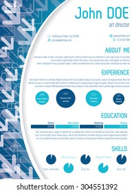Cool modern cv curriculum vitae resume template design with arrows