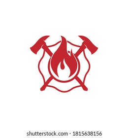 cool modern firefighter logo design