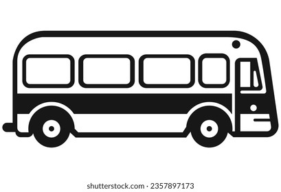 Cool modern flat design public transport. city bus,Take public transportation concept icon.
