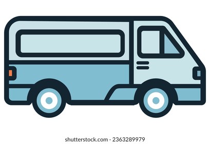 Cool modern flat design public transport. city bus,Take public transportation concept icon.

