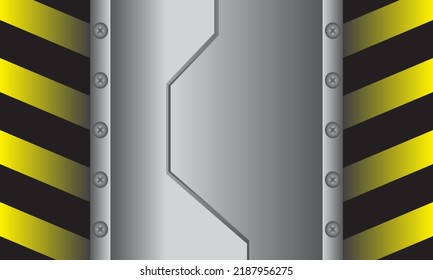Cool and Modern Gate Design with Yellow Stripes