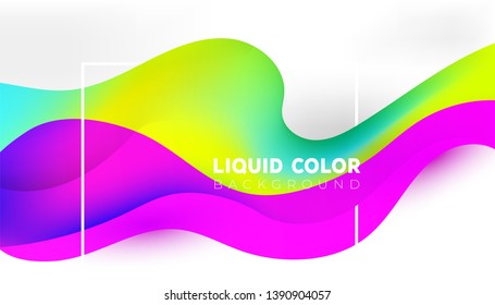 Cool modern gradients with fluid wavy creative templates.Vector design for covers, greeting card, poster or flyers