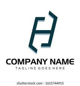 cool modern H letter logo design