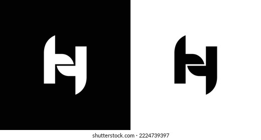 Diseño elegante y moderno del logotipo H 