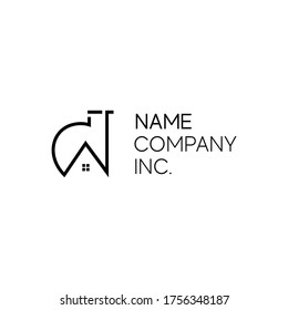 Cool and modern initials D for the real estate company