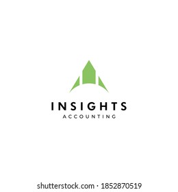 Cool and modern initials A for the financial company 6