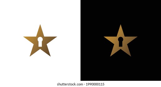 Logo de la estrella moderna y genial