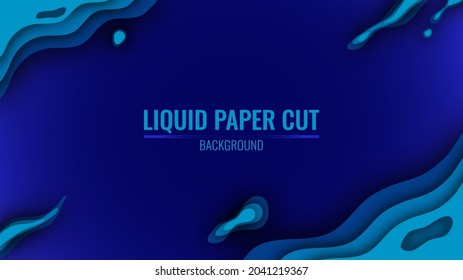 Cool Modern Liquid Papercut Background 