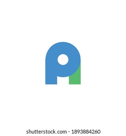 Excelente y moderno logotipo iniciales diseño de PA 