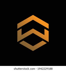 Cool and modern logo initials W