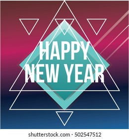 Cool modern New Year poster