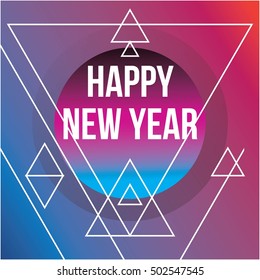 Cool modern New Year poster