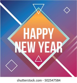 Cool modern New Year poster