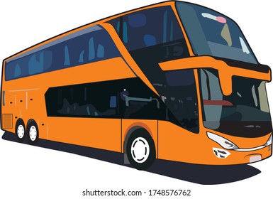 autobuses modernos y frescos de nivel naranja