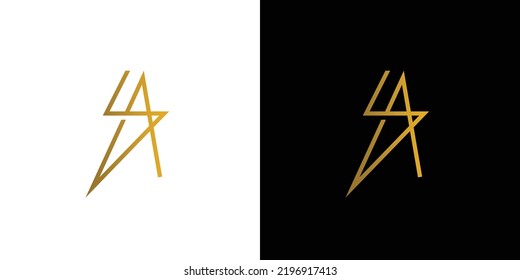 Diseño elegante y moderno del logotipo de SA 