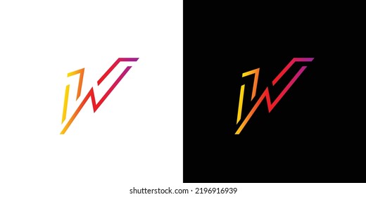 Cool and modern W logo design 