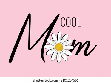 COOL MOM VECTOR DESIGN HAND DRAWN