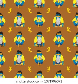 Cool Monkey Background Pattern