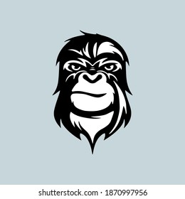 cool monkey logo design vector illustrator