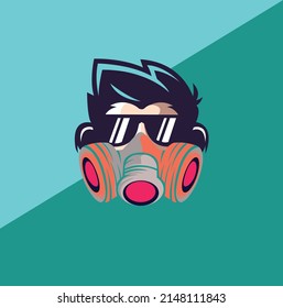 Cool monkey logo design vector. simple design. vector art. 