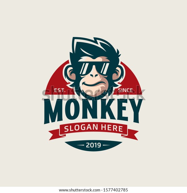 Cool Monkey Logo Design Vector Illustrator Stock Vector (Royalty Free ...