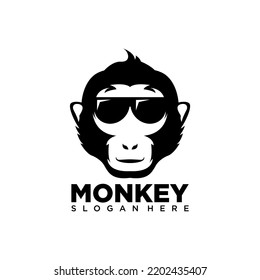 Cool Monkey Logo Glasses Monkey Head Stock Vector (Royalty Free ...